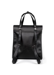 Leather Backpack Vintage Laptop Bag for Women Men Black College School Bookbag Weekend Travel Practical Bag