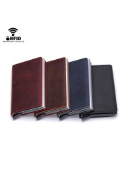 DIENQI - Genuine Leather Men Wallet, Genuine Rfid Leather Small Wallet, Slim Male Wallet, Luxury Wallet