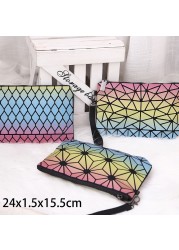 Women's Colorful Geometric Cosmetic Bag Zipper Organizer Folding Bag Travel Bag New Collection