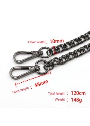 1PC 120cm DIY Chain Strap Handbag Shoulder Chains Crossbody Replacement Straps With Metal Buckles Purse Bag Accessories