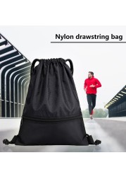 Large Capacity Nylon Shoulder Bag for Men and Women Portable Large Capacity Backpack Travel Bag School Bag Black Special Sale