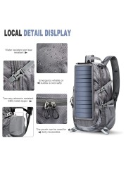 Foldable solar panel backpack camping bag with 5V power supply 6.5W solar panel for charging mobile phones