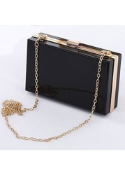 Good Quality Hot Transparent Women Acrylic Box Mini Bag Brand Ladies Evening Handbag Wedding Bag Female Clutch Shoulder Bag