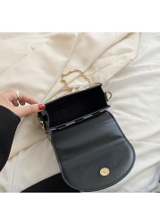 Fashion Trendy Bag Korean New Style Women Shoulder Bag Casual Square Box Flap PU Leather Handbags Chains Messenger Crossbody Bags