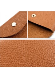 Women Small Coin Purse PU Leather Small Card Cash Card Holder Wallet with Keyring Female Girls Casual Solid Color Money Changing Bag