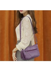 High Quality Women Soft PU Leather Shoulder Bags For Women Multilayer Classic Crossbody Bag Luxury Designer Handbags Purses