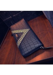Women's Wallet Crocodile Pattern Purse Female Long Wallet Coin Purse Fashion Zipper Bag for Women Card Holders Clutch Money Bag