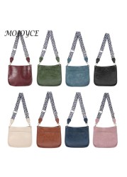 Women Simple Fashion PU Simple Shoulder Crossbody Bags Solid Color Handbags for Ladies Outdoor Shopping Traveling