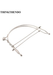 Thinkthendo 1pc Metal Half Frame Round Kiss Clasps Lock Purse Handbag Handle Clutch