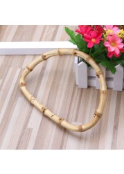 New 1pc D Shape Bamboo Bag Handle For Handmade Hand DIY Tote Purse Frame Making Bag Hanger Accessories Parts