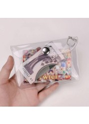 Fashion Transparent Waterproof PVC Women Card Case Business Card Holder Men Card Bag ID Card Small Wallet Girls Coin Purse