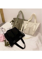 Female shopper bag simple fashion zipper shoulder bags waterproof large capacity tote bags women brand crossbody bag