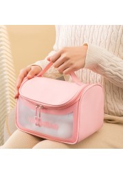 Cosmetic Storage Bag PVC Waterproof Large Capacity Portable Bag Zipper Clear Makeup Bags Travel Pouch Transparent Toiletry Bag