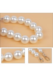 X7YA Artificial Pearl Purse Chain Handles For Handbag Shoulder Bag Strap Replacement