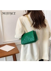 Women's PU Leather Chain Messenger Bag New Solid Color Flap Crossbody Bag Ladies Designer Handbags Summer Trend Bags For Women