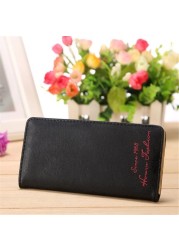 Long Women Wallet Soft Matte Retro Money Clutches PU Leather Wallet Slim Personality Fashion Money Wallet Purse ID Card Holder