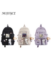 Student Nylon Multi-Pocket Backpacks Lightweight Large Capacity Zipper School Bag For Women Shopping Travel