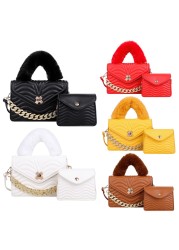 Retro PU Leather Party Chain Clutch Wallet Lady Casual Flap Zipper Travel Wallets for Women Girl Business Shopping