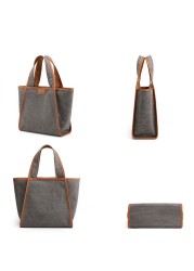 2022 New Women Shoulder Bags Fashion Solid Color High Quality Canvas Ladies Handbag Casual Women Tote Bag Purse Bolso Mujer