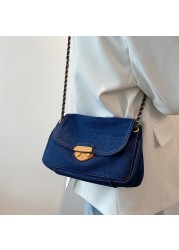MBTI Canvas Shoulder Bag Casual Woman Blue Daily Shopping Bags 2022 Fashion Bolso Mujer New Arrival Hasp Female Bag