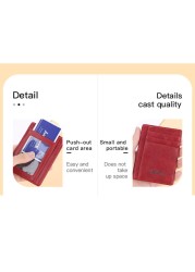 Simple Slim PU Leather Credit ID Card Holder Small Wallet Wallet 2022 Men Women Solid Color Casual Bag Money Bus Card Pocket Bag