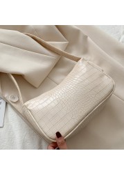 Casual PU Leather Women Handbag Shoulder Bag Fashion Bag Shoulder Chain Crossbody Bag Popular Simple Female Daily Bag