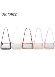 Fashion Women PVC Transparent Shoulder Bag Lady Small Zipper Luxury Handbag For Ladies Women Outdoor Shopping