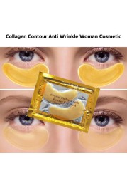 Crystal Collagen Gold Powder Eye Mask Anti Aging Dark Circles Acne Beauty Patches Eye Skin Care Korean Cosmetics 30p=15pairs