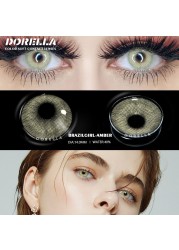 D'ORELLA 1 Pair (2pcs) Natural Color Lenses Eyes Annual Color Contact Lenses For Eyes Beauty Contact Lenses Eye Cosmetic Colored Lenses