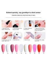 Mobray 5/2pcs Set Poly Nail Gel Extension Polygels Set Manicure Acrylic Gel Varnish Set 15ml Polygels Poly Nail Kit Nail Set