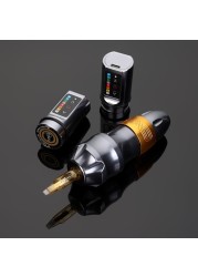 EXO Wireless Tattoo Machine Powerful Coreless Motor Rechargeable Lithium Battery 2 battery rotary tattoo pen set