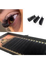 MASSCAKU - Natural False Mink Lashes, Single Extensions, Soft Lashes, 16 Rows/Pack, 8 to 16mm and Mix, Premium