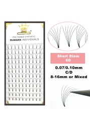 MASSCAKU Big Stock Pre-made Fans Short Stem Eyelashes Extension Dense Wide Fans 3d4d5d6d10d20d Lashes False Mink Eyelashes