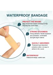 100pcs 2 Kinds Band-aids Waterproof and Breathable Medical Band Aid Sterile First Aid Bandage Wound Balance Patch First Aid