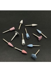 12pcs/lot Dental Silicone Grinding Heads Dental Polisher for Low Speed ​​Polishing Machine Dental Lab Dental Tools