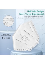 FFP2 Masks KN95 Mascarillas Homolokada 5 Layers ffp2fan CE Respiratory Mask FPP2 Protective Face Mask KN 95 Masque Adult