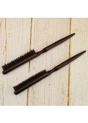 Hair Cleaning Brush, Natural Hair Comb With Wooden Back Handle And Boar Bristles