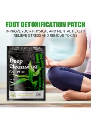 Detox Foot Patches for Stress Relief Deep Sleep Herbal Detox Natural Clean Body Detox Cleansing Herbal Adhesive Health Pads