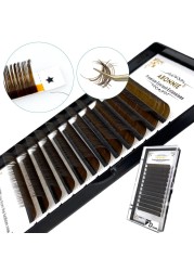 Abonnie - Individual Eyelashes Extensions, Luxurious False Eyelashes, 8-15 Mink Hair Blends, Dark Color, Professional