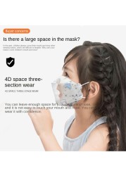 Children KN95 FFP2 Face Mask Cartoon Anime Breathable Security Protection For Boys Girl 4-12 Years Old Mascarilla FPP2 homology ada