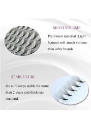 Sharp Stem Pre-made Size Fans Narrow Pointed Base Pre-made Fan 10D 400 Fans Eyelash Extensions Professional