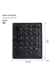 Men's wallet genuine crocodile skin short slim wallet 2022 special sale fashion brand bifold wallets male gifts