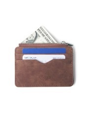 Men's card wallet short matte leather retro multi-card frosted fabric money card holder new minimalist transparent coin purse