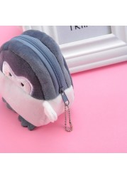 1pc Kawaii Penguin Plush Purse Coin Card Bag Wallet Pendant Ornaments Storage Bag Plush Toy Lipstick Bag For Kids Gift