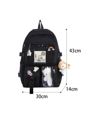 Purple Nylon Backpack For Women Large Capacity Backapck 2021 New Student Travel Bag Girl Multifunctional School Bag 7 Grade