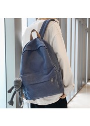 Fashion Canvas Women School Bags School Bags For Teenage Girls High Quality Solid Color Backpack Women Travel Book Bag