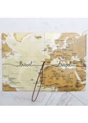 Portable Passport Travel Ticket Package Convenient Passport Bag Passport Case Travel Map Holder Protective Clip Travel Map