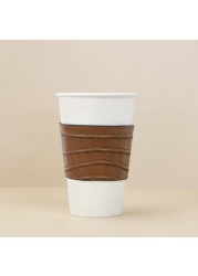 Customized real leather cup holder colorful insulated leather cup cup holder crocodile skin non-slip coffee cup holder