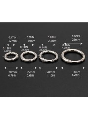 10pcs Metal Wallet Frame Buckles 20/25/28/33mm Spring O Ring Round Metal Hook for Ropes Spring Keyring Clasp DIY Jewelry Bag Accessories