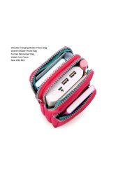 Mobile Cover Women Hanging Shoulder Mobile Phone Bag Wallet Coin Purse Zipper Small New Wild Small Messenger Bag Female